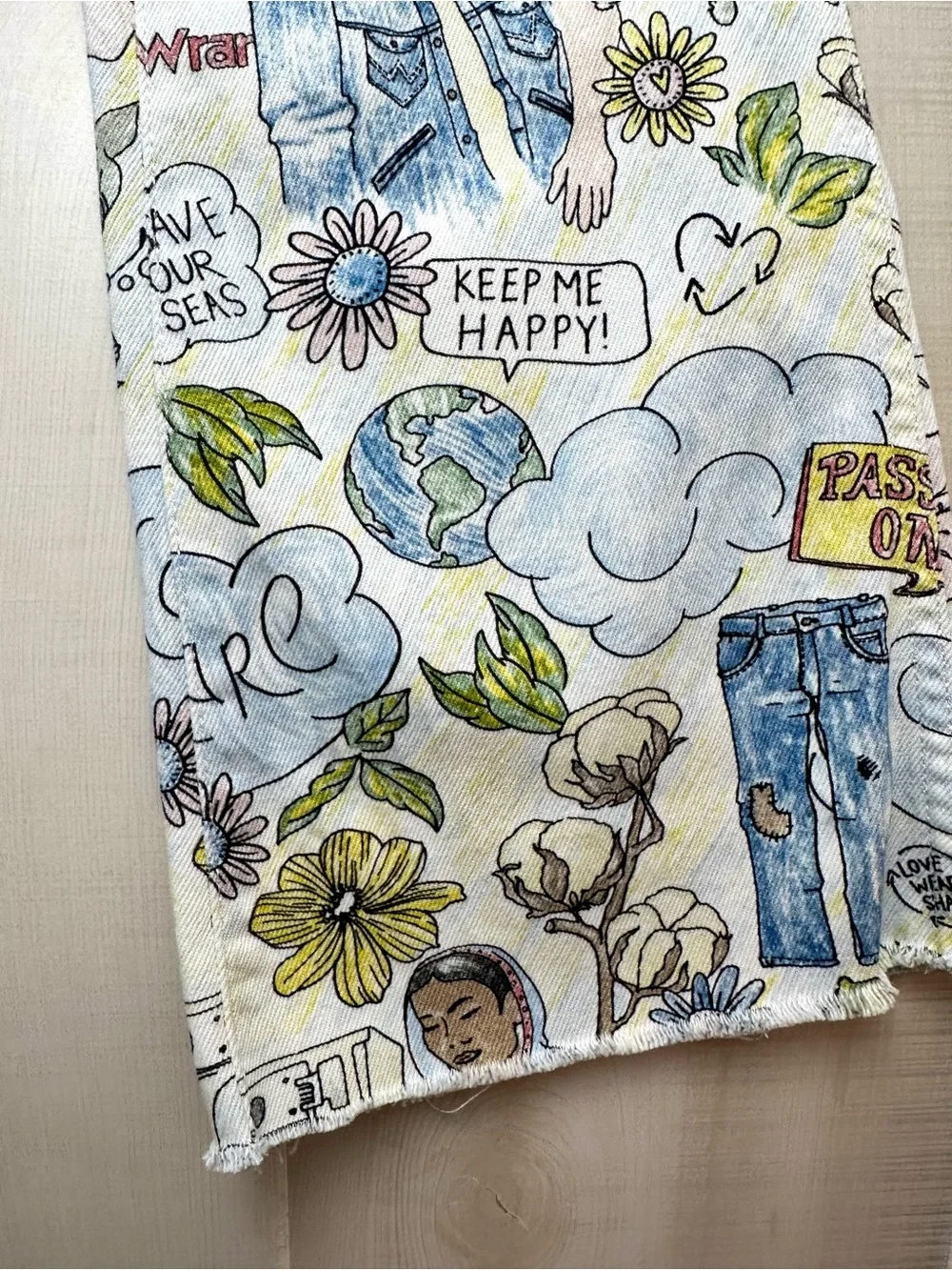Wrangler X Anthropologie Women's Save The Planet Earth Day Jeans